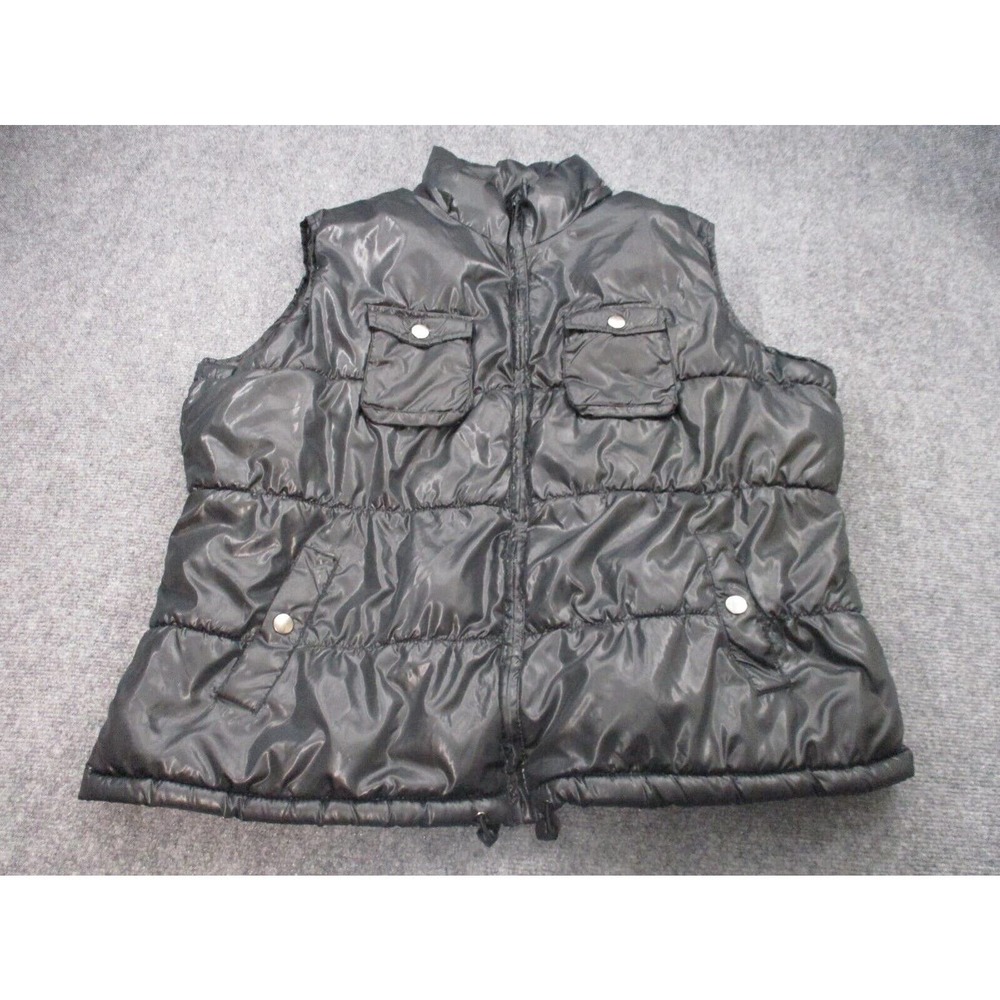 Faded Glory Puffer Vest Womens Sz 2X 18-20 - 4 Pockets Lined Full Zip Sleeveless